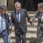 Desde la izquierda, Nadal, con el presidente de la Cambra, Miquel Valls; y el delegado del Gobierno, Enric Millo.-FERRAN SENDRA