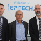 Xavier Nuñez, director de Epitech en España; Fabrice Bardèche, vicepresidente de IONIS Education Group, y Emmanuel Carli, director general de Epitech.-DANNY CAMINAL