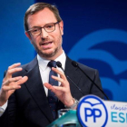 Javier Maroto, en rueda de prensa en la sede de Génova.-LUCA PIERGIOVANNI (EFE)