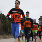 Un momento de la carrera a pie de la Copa de España de Triatlón de Invierno celebrada en Vinuesa.-fcylt