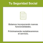 El simulador de la Seguridad Social para calcular la pensión, fuera de servicio.-