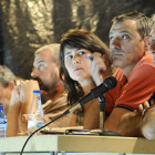 Trabajadores en la asamblea del jueves/ U. S. -