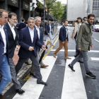 Rajoy,segundo por la izquierda, junto a Alfonso Alonso (izquierda), en Bilbao.-EFE / LUIS TEJIDO
