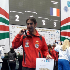 Daniel Crovetto, con su medalla de bronce en Budapest.-CEDIDA