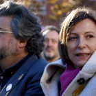 Acto electoral de ERC con la presencia de Carme Forcadell y Antoni Castellà en Mataró-. / RAFA GARRIDO (ACN)