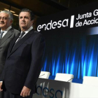 El presidente de Endesa, Borja Prado, junto al consejero delegado, José Bogas-FERNANDO VILLAR (EFE)