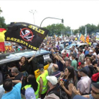Protesta de taxistas en Madrid contra Uber y Cabify, el 30 de mayo.-DAVID CASTRO