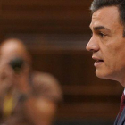 Pedro Sánchez, en el Congreso.-JOSÉ LUIS ROCA