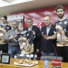 Juanfran Frías, Alfredo Cabrerizo, Samuel Moreno, Juan José Delgado y Manuel Sevillano, ayer.-LUIS ÁNGEL TEJEDOR