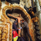 La Junta concluye la restauración del retablo de la capilla del Cristo del Milagro de la catedral burgense.-HDS