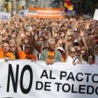 Manifestación de la Marea de Pensionistas en Barcelona reivindicando mayores incrementos en las pensiones.-DANNY CAMINAL (EL PERIÓDICO)