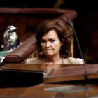 Carmen Calvo, este jueves en el Congreso de los Diputados.-EFE / MARISCAL