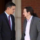 Pedro Sánchez y Pablo Iglesias, en una reunión del 16 de octubre del 2019.-EUROPA PRESS (EDUARDO PARRA)