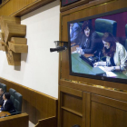 Pleno ayer en el Parlamento vasco.-E. L. / P. V.