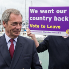 Nigel Farage, en plena campaña a favor del Brexit.-AFP / CHRIS J RATCLIFFE / AFP