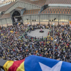 Manifestación de la ANC en Barcelona, este lunes.-FERRAN SENDRA