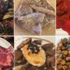 Seis de los platos de la cocina navarra de los que ha dado cuenta Carlos Herrera entre la noche del martes y el mediodía del miércoles.-EL PERIÓDICO