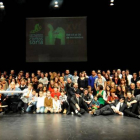 Foto de familia de todos los premiados en la gala de clausura del XVI Certamen Internacional de Cortos ‘Ciudad de Soria’.-DIEGO MAYOR
