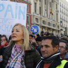Carmen Lomana, en una manifestación de Podemos, en enero de este año en Madrid.-AGUSTÍN CATALÁN