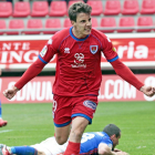 Guillermo anotaba el primer gol del Numancia ante el Oviedo el pasado domingo.-Mario Tejedor