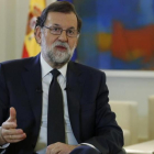 El jefe del Ejecutivo, Mariano Rajoy, el pasado jueves en la Moncloa, durante una entrevista que dio a la Agencia Efe.-EFE / ÁNGEL DÍAZ