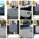 Fotos hechas por los detenidos con mensajes del Estado Islámico ante monumentos en Italia.-