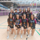 Las chicas del Santo Domingo Sporting de voleibol. HDS
