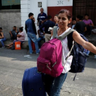 Una refugiada nicaragüense llegando a México.-JOSÉ CABEZAS (REUTERS)