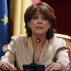 Dolores Delgado, en el congreso de Academias Jurídicas y Sociales de Iberoamérica.-J.J. GUILLÉN (EFE)