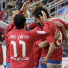 Los rojillos celebran el gol de Íñigo Vélez / U. Sierra-