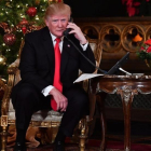 Donald Trump, en su residencia de Mar-a-Lago, en Florida, esta Navidad.-/ NICHOLAS KAMM (AFP)