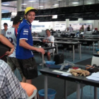 Valentino Rossi abandona la sala de prensa de Malasia.-EMILIO PÉREZ DE ROZAS / Enviado especial