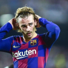 Griezmann, durante el partido ante el Betis en el Camp Nou (5-2).-JORDI COTRINA