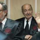 Miquel Roca, abogado de la infanta Cristina, en la sala del juicio del 'caso Nóos'.-EFE / CATI CLADERA