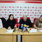 José Luis Sacristán y Ana Romero, de CC OO, José Javier Gómez Pardo y Carlos García, de UGT./ A. M. -