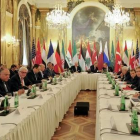 Conferencia internacional sobre el conflicto en Siria celebrada en el Hotel Imperial de Viena.-EFE / HERBERT NEUBAUER