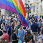Concentración del colectivo LGTBI en Barcelona en junio pasado.-ALVARO MONGE
