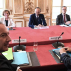 El primer ministro francés, Édouard Philippe, presenta la reforma laboral a los agentes sociales-AFP / ALAIN JOCARD