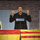 El candidato del PPC, Xavier García Albiol, en el acto de inicio de campaña este lunes.-JORDI COTRINA