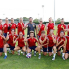 Las jugadoras españolas y el técnico, Jorge Vilda, en una foto distribuida el domingo por la federación española.-FEDERACIÓN ESPAÑOLA DE FÚTBOL / EFE (EFE)