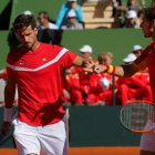 Feliciano López (izquierda) y Pablo Carreño celebran un punto.-REUTERS / JON NAZCA