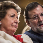 Mariano Rajoy y Rita Barberá, durante el acto celebrado en Valencia.-Foto: MIGUEL LORENZO