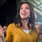 La portavoz de Unidos Podemos en el Congreso, Irene Montero, en el acto La vida, en el centro-LUCA PIERGIOVANNI (EFE)