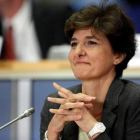 Sylvie Goulard, este jueves, durante su comparecencia en el Parlamento Europeo.-OLIVIER HOSLET (EFE)