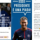 Montaje de Esporte Interativo con la reacción de Neymar subrallada.-EL PERIÓDICO (INSTAGRAM)