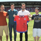 López Garai con el resto de los integrantes del cuerpo técnico del Numancia 2018-2019.-Valentín Guisande