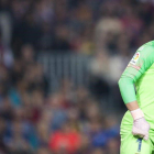 Ter Stegen, en un partido con el Barcelona-