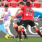 Natalio y Bedoya durante el partido de ida ante el Mallorca que acabó con empate a cero. / ÁREA 11-