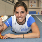 Marta Pérez con la medalla de plata lograda en el 1.500 del Nacional absoluto de Castellón.-Valentín Guisande