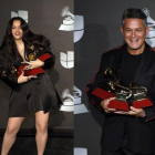 Rosalía y Alejandro Sanz brillaron en la 20 entrega de los Grammy Latinos.-GETTY IMAGES